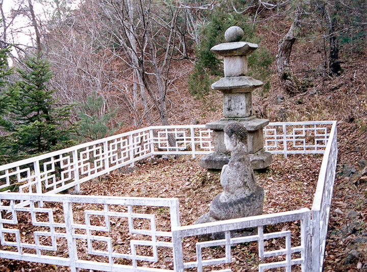 삼층석탑및석불좌상우측면