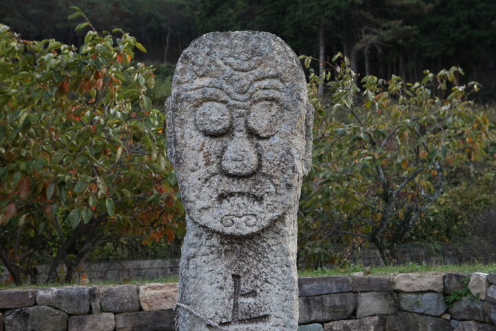 해평리석장승_상원주 장군 얼굴 (촬영년도 : 2015년)