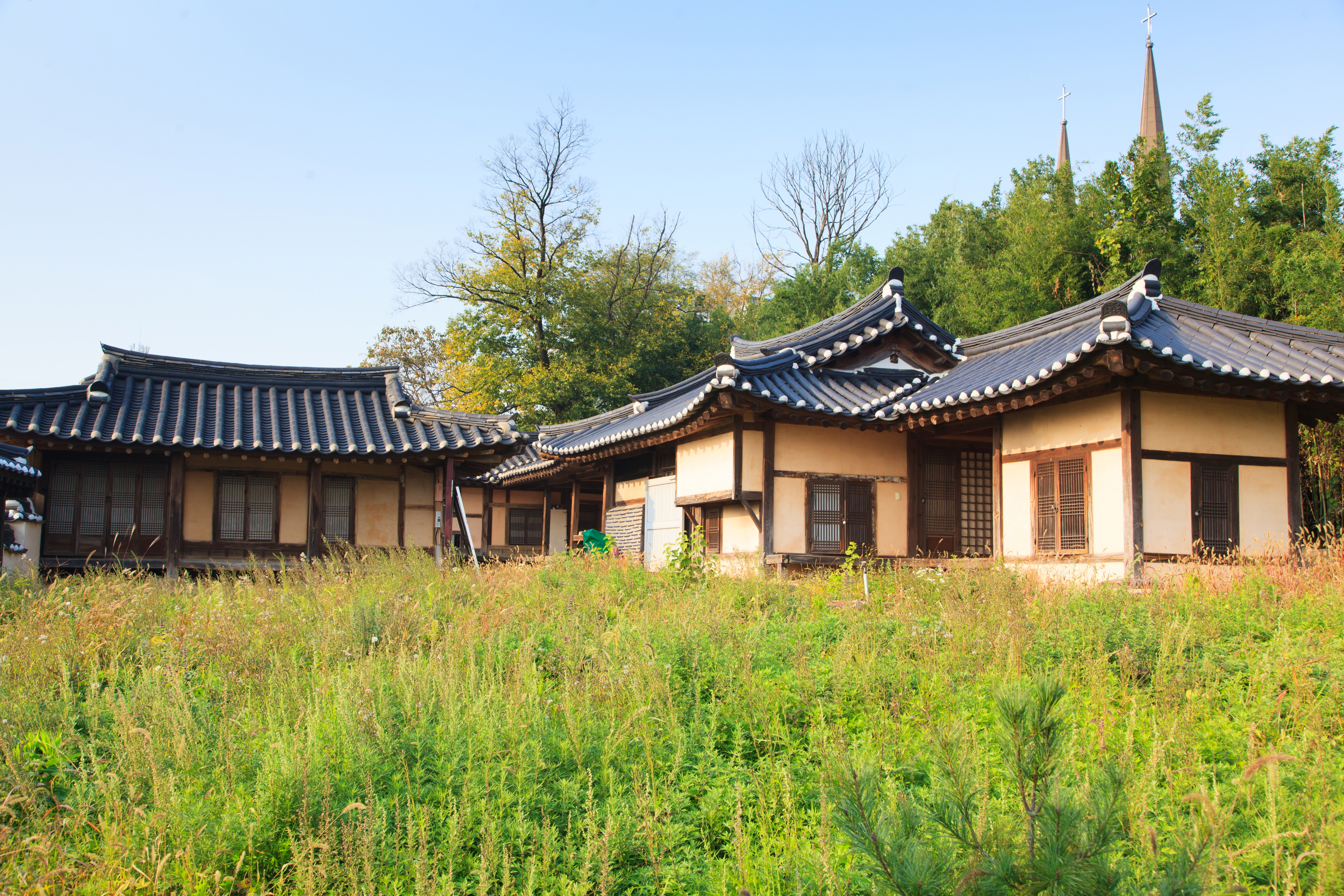윤일선가옥_사랑채와 안채 전경 (촬영년도 : 2015년)