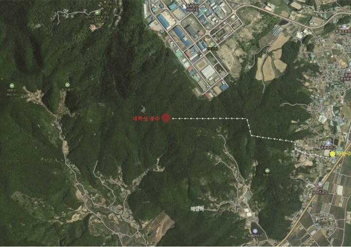 천안 대학산 봉수 찾아오는 길
