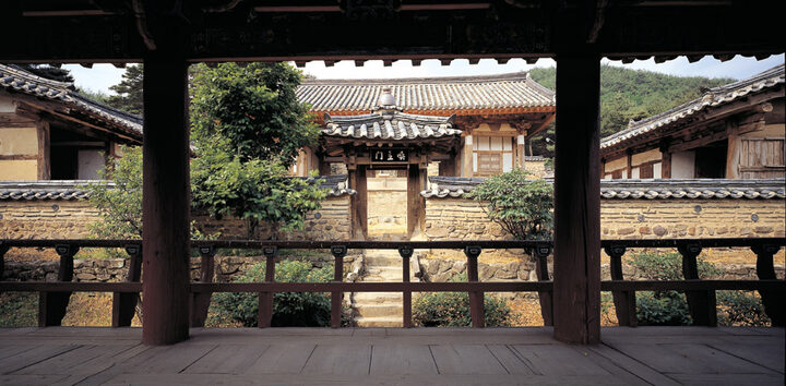 도동서원 강당 사당 부 장원(수월루에서 환주문·중정당을 바라보며)