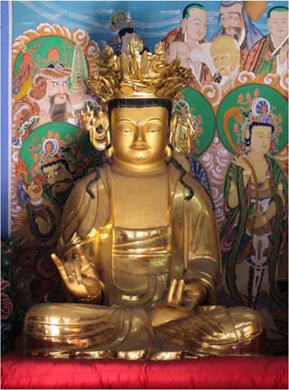 대구 보성선원 목조석가여래삼존좌상 (우협시 보살좌상)