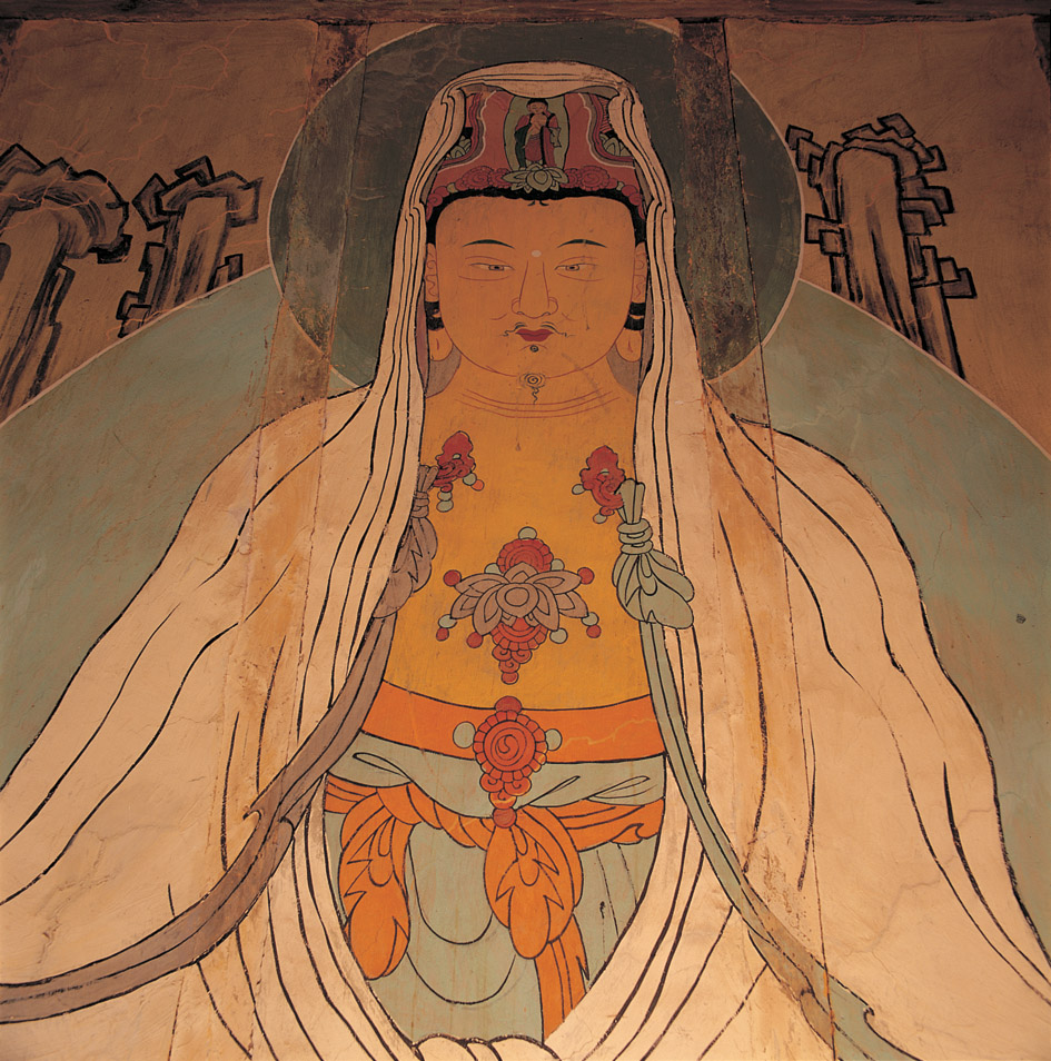내소사 대웅보전 후불 벽화(백의보살 관음도)