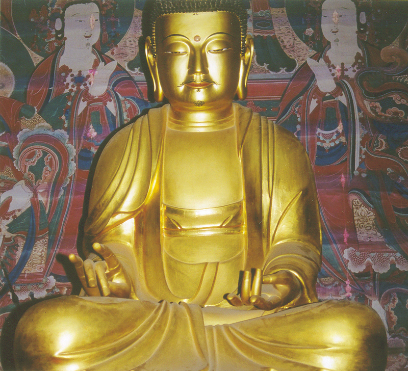 삼세불좌상(약사불)