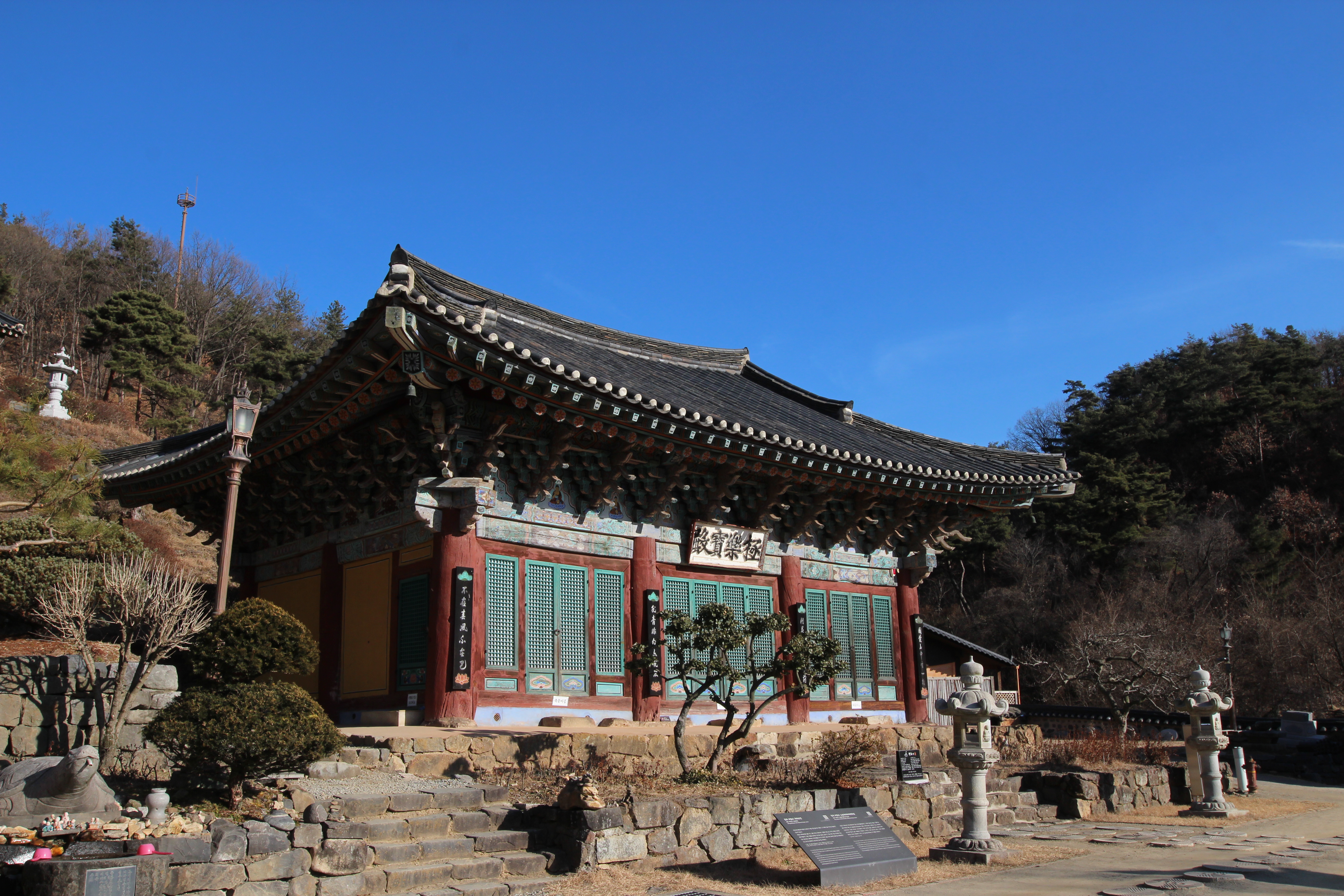 세종 비암사 극락보전 옆면