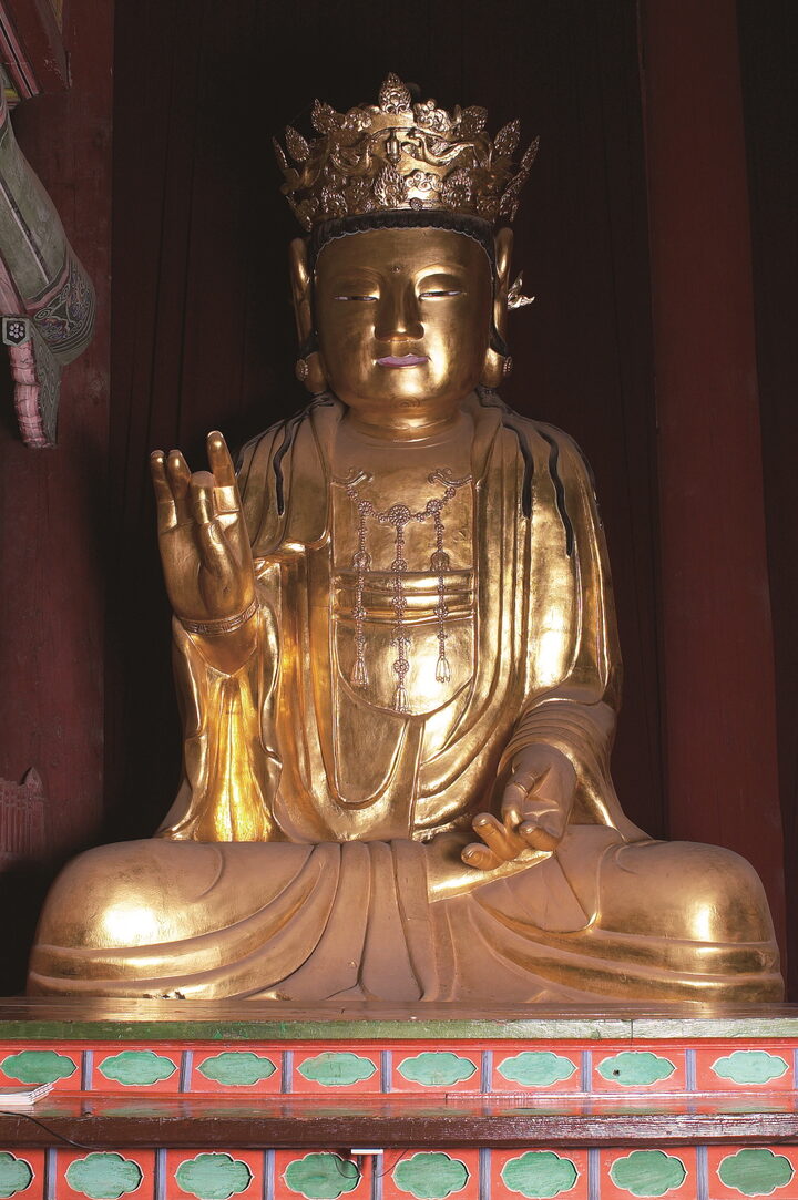 보물_부여 무량사 소조아미타여래삼존좌상_대세지보살좌상_문화재대관(보물-불교조각2)