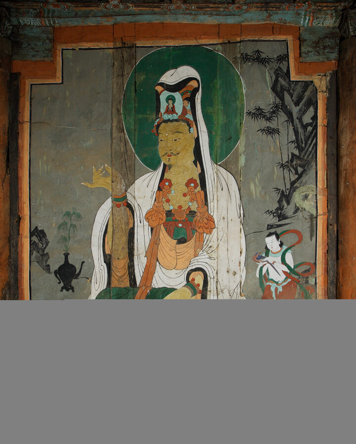 보물 보성 대원사 극락전 관음보살,달마대사 벽화